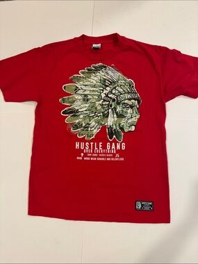 Hustle Gang T-shirt Money Indian Chief Head